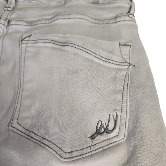 Express Gray Bleached Mid-Rise Jegging Jeans Leggings – Women’s Size 8 Reg  (8R) - Picture 5 of 6
